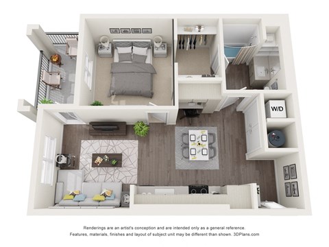 LVB Apartments 3D Floor Plan - A2